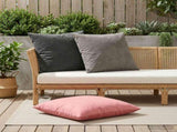 Cushion with Pillow HEERLEN 2 pcs Dark Grey Velvet 928513