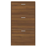 Shoe Cabinet Brown Oak 59x17x108 cm Engineered Wood 342533