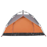 ZNTS Camping Tent Dome 2-Person Grey and Orange Quick Release 4004191