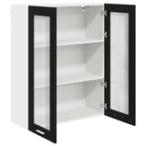 Hanging Cabinet Black Oak 80 x 31 x 100 cm Engineered Wood 884395