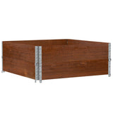 Garden Planter Brown 100x100 cm Solid Wood Pine 3295402