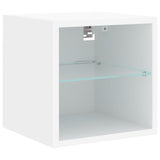 4 Piece TV Wall Units with LED White Engineered Wood 3216711