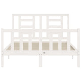 Bed Frame without Mattress White 120x200 cm Solid Wood Pine 3192877