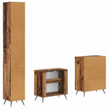 3 Piece Bathroom Cabinet Set BREDA Old Wood Engineered Wood 3417484