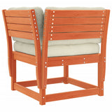 Garden Sofa Corner with Cushions Wax Brown 73x73x78 cm Solid Wood Pine 844686
