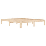 Bed Frame without Mattress Solid Wood Pine 160x200cm 810375