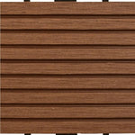 22 pcs Decking Tiles 30x30 cm 2 sqm WPC Dark Brown 277796