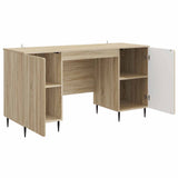 Desk with Shelf Sonoma Oak 142.5 x 50 x 75 cm Engineered Wood 3414587