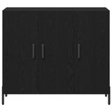 Sideboard Black Oak 90 x 34 x 80 cm Engineered Wood 869081