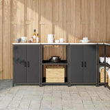 Kitchen Storage Set HATTEM 3 pcs Black Cold-rolled Steel 3392694
