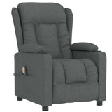 Massage Chair Dark Grey Fabric 339059