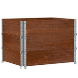 Pallet Collars 3 pcs Brown 80x60 cm Solid Wood Pine 3295365