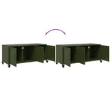 TV Cabinet Olive Green 100.5x39x43.5 cm Steel 846648