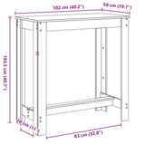 Bar Table Grey Sonoma 102x50x103.5 cm Engineered Wood 854414