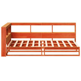 Bookcase Bed without Mattress Wax Brown 75x190cm Solid Wood Pine 3324525