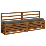 2-Piece Bench Cushions VUGHT 2 pcs 100% Polyester Grey 950899