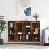 Wall Mounted Cabinets 2 pcs Smoked Oak Engineered Wood 3197974