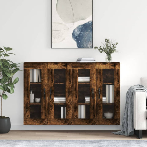 Wall Mounted Cabinets 2 pcs Smoked Oak Engineered Wood 3197974