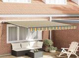 Retractable Awning Green and yellow 300 x 250 cm 3330163