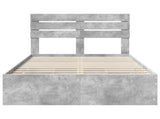 Bed Frame with Drawer Concrete Grey 120 x 200 cm Engineer Wood 3411516