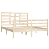 Bed Frame without Mattress Solid Wood 150x200 cm King Size 3105865