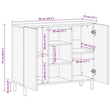 Sideboard Black 90x33x75 cm Engineered Wood 4017676