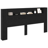 Headboard Black Oak 200 x 15 x 103.5 cm Engineered Wood 886267