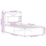 Bed Frame without Mattress Sonoma Oak 80x200 cm Engineered Wood 4106783
