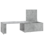 ZNTS Coffee Table Concrete Grey 150x50x35 cm Engineered Wood 801341