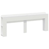 Headboard Cabinet with Storage High Gloss White Engineered Wood 8001232