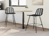 Bar Chair 2 pcs 44 x 52 x 111 cm Rattan and Iron 42011549