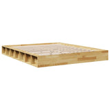 Bed Frame Oak Solid Oak Wood Double Bed Frame Rectangular 3324132