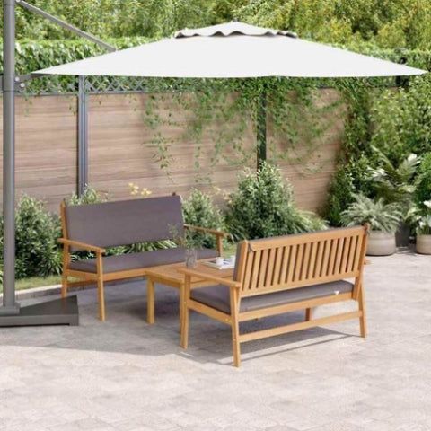 Garden Sofa Set 3 pcs Brown 75 x 45 x 38cm Solid Acacia wood 3325230