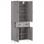Highboard Grey Sonoma 69.5x34x180 cm Engineered Wood 3198183