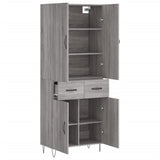 Highboard Grey Sonoma 69.5x34x180 cm Engineered Wood 3198183