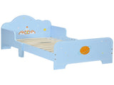 Space Themed Toddler Bed, Kids Bedroom Furniture, with Safety Rails - Blue T3398P422136