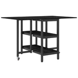 Dinning Table 122 x 80 x 76.5 cm Engineered Wood Black Oak 8006037