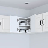 Wall Corner Cabinet PORTO White 57 x 57 x 40 cm Engineered Wood 885305