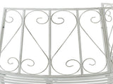 Tree Bench 4-Seater 160 x 80 x 89 cm Steel Antique White 42029504