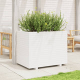 ZNTS Garden Planter White 90x60x72 cm Solid Wood Pine 3282645