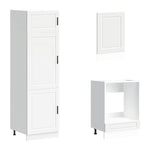 ZNTS 7 Piece Kitchen Cabinet Set Kalmar White Engineered Wood 3314781