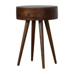 Nordic Chestnut Circular Bedside IN1298