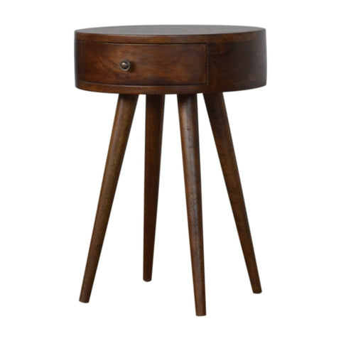 Nordic Chestnut Circular Bedside IN1298