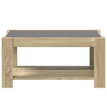 ZNTS Coffee Table with LED Sonoma Oak 93x53x45 cm Engineered Wood 847555