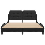 Bed Frame without Mattress "Zadar" Black 140x190 cm Faux Leather 3208177