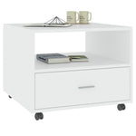 Coffee Table White 55x55x40 cm Engineered Wood 810926