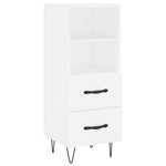 Highboard White 34.5x34x180 cm Engineered Wood 3198945