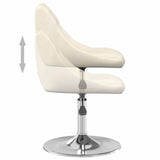 Swivel Dining Chairs 2 pcs Cream Velvet 335282
