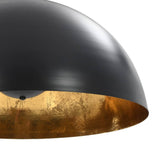 Ceiling Lamps 2 pcs Black and Gold Semi-spherical 50 cm E27 50877