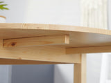 4-6 Person Wooden Drop-Leaf Table - Natural Finish T3398P344124